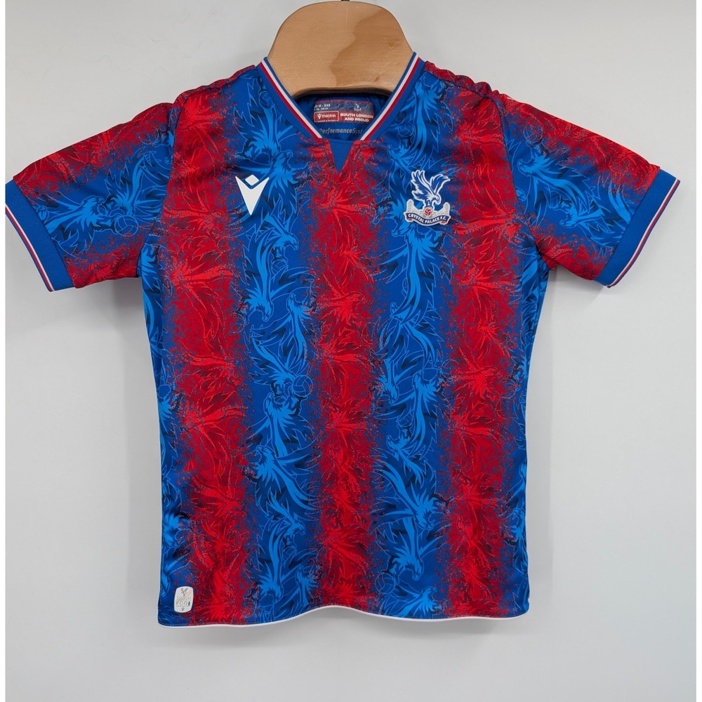 Macron Crystal Palace FC 2024-25 Home Soccer Jersey Shirt Youth US Size M